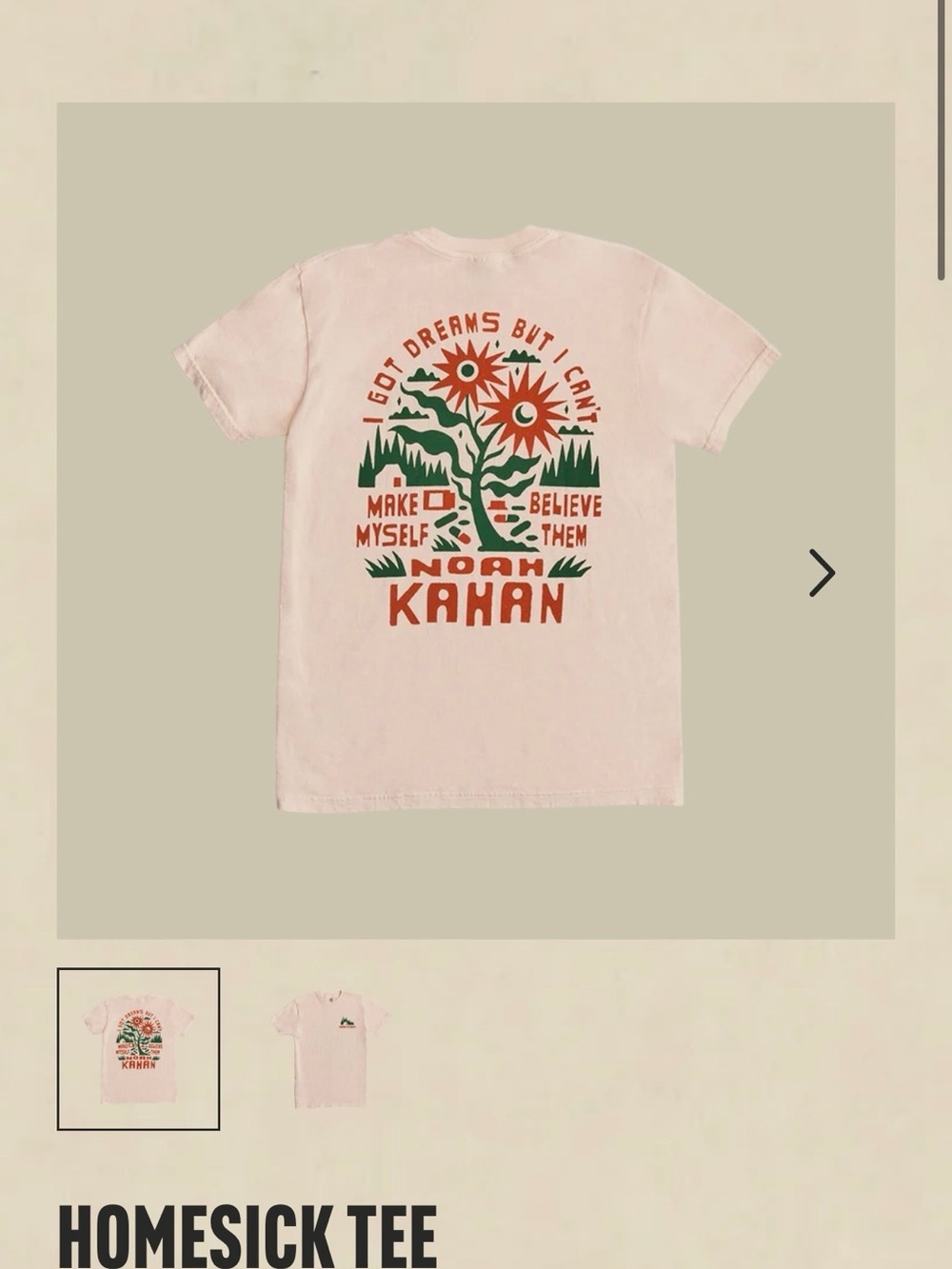 Noah Kahan Homesick Tee - Authentic